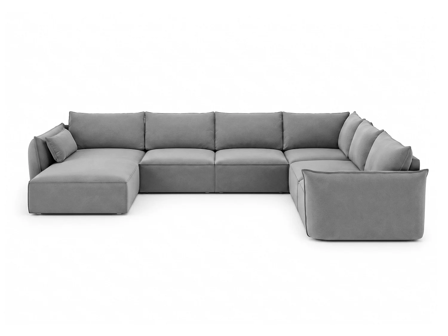 U-hoekbank links Cookie 384x284 cm Manila 16 donkergrijs