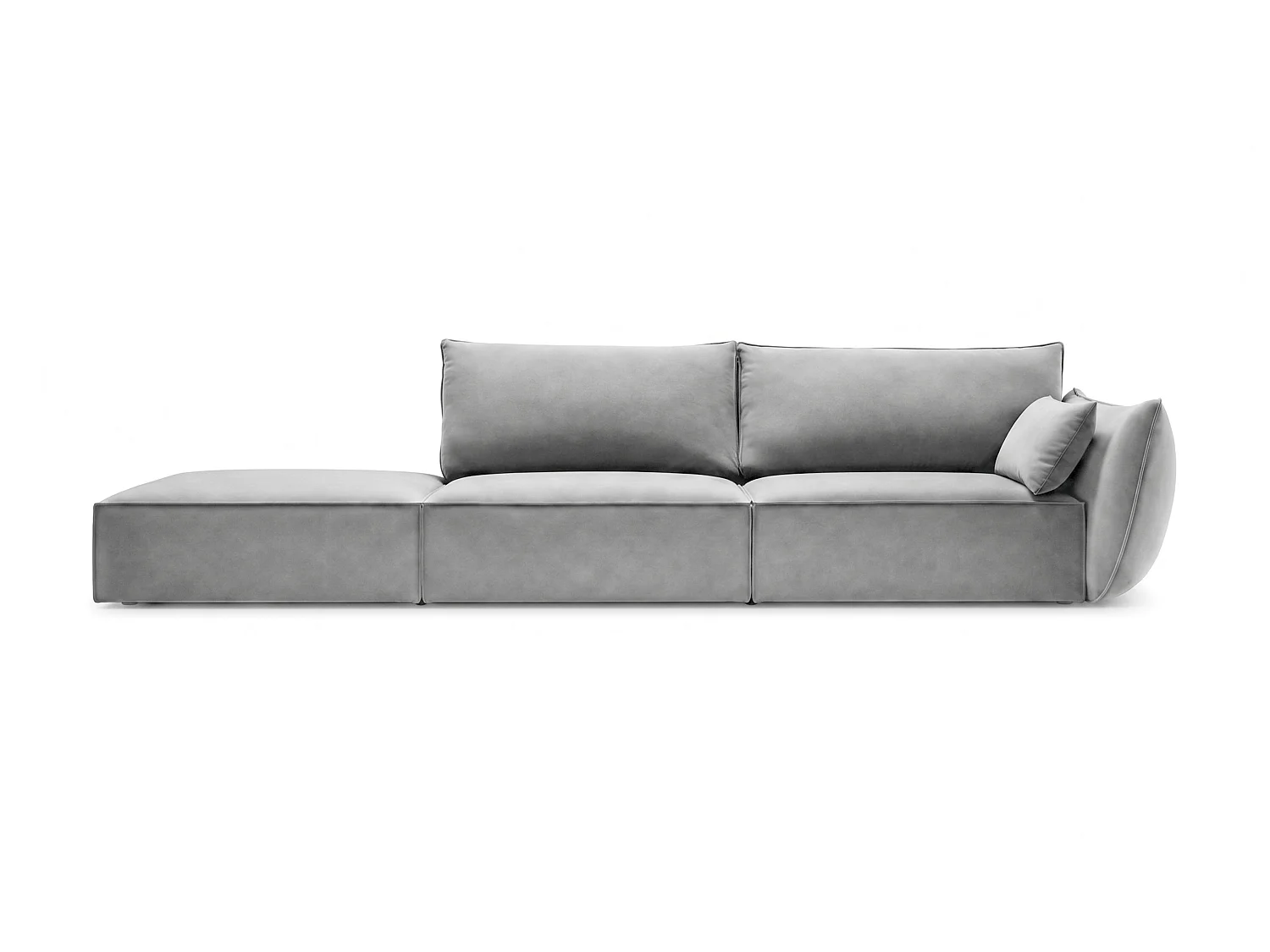 Szezlong lewy Cookie 264 x 110 cm Manila 15 szary