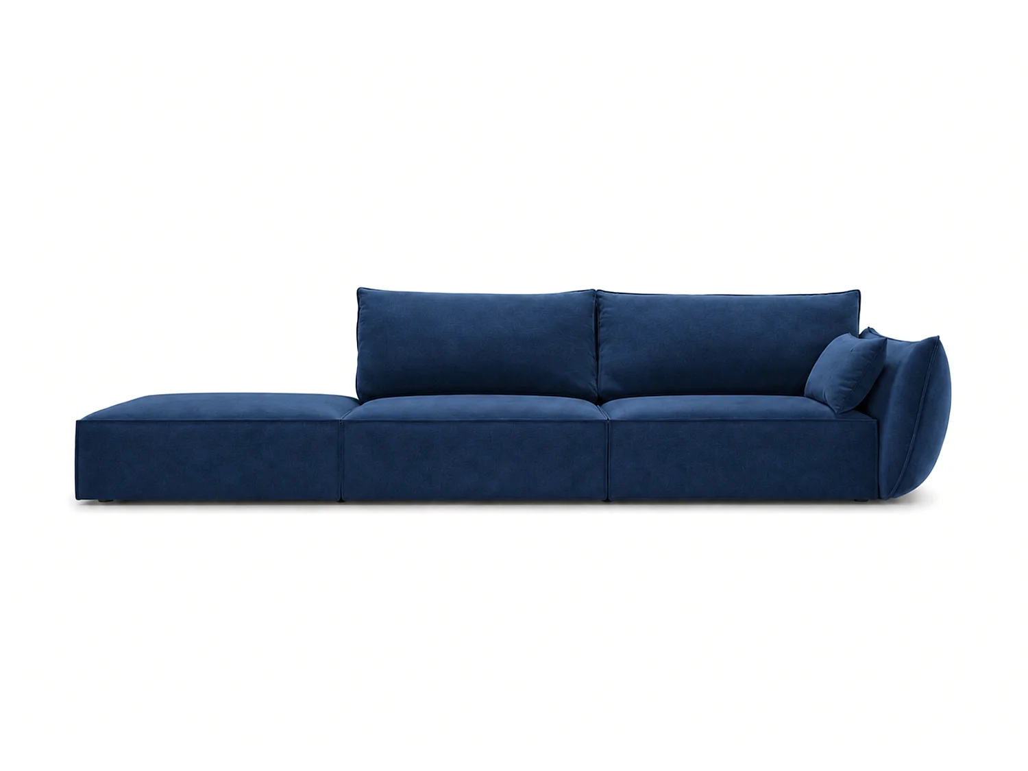 Chaise longue links Cookie 264 x 110 cm Manila 26 donkerblauw