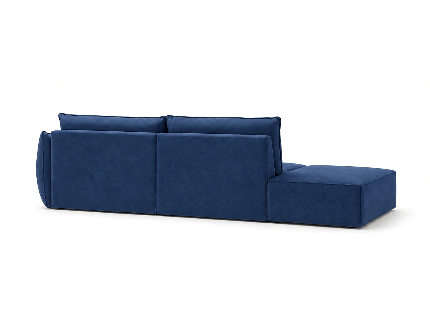Chaise longue links Cookie 264 x 110 cm Manila 26 donkerblauw