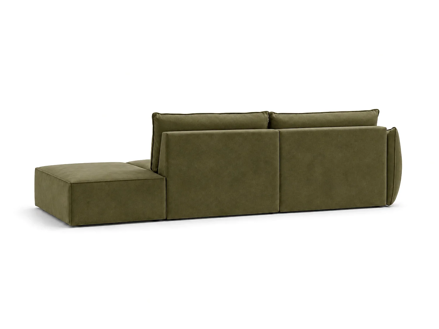 Chaise longue rechts Cookie 264 x 110 cm Manila 34 groen