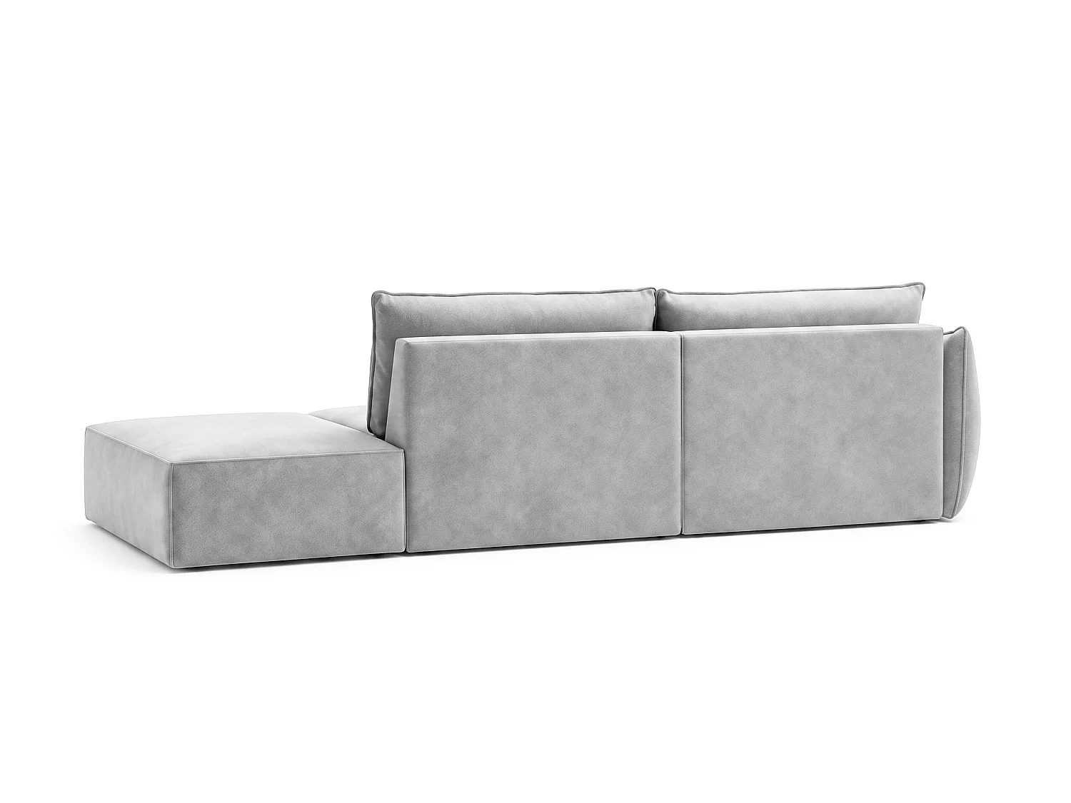 Chaise longue rechts Cookie 264 x 110 cm Manila 15 grijs