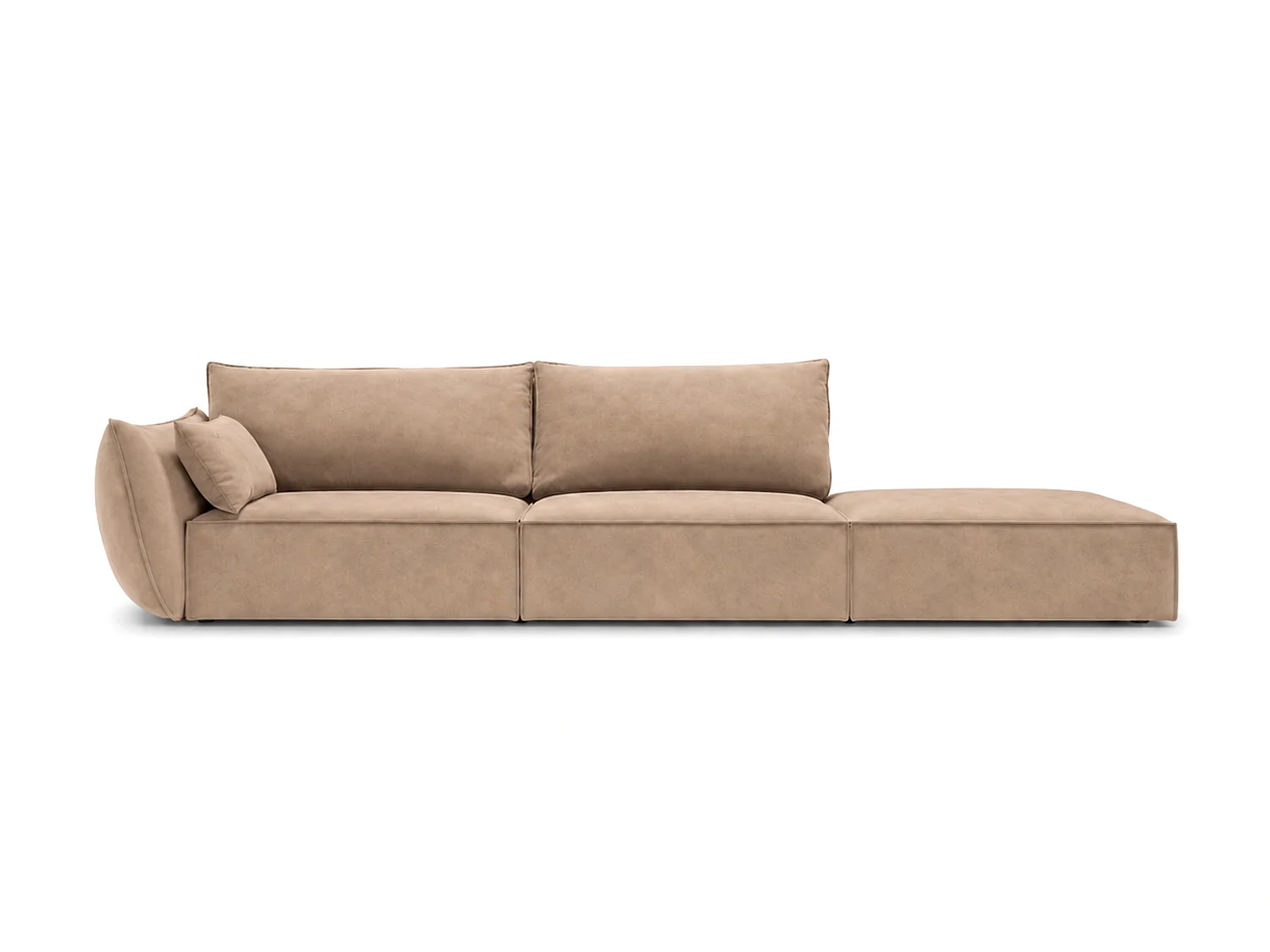 Chaise longue rechts Cookie 264 x 110 cm Manila 21 beige