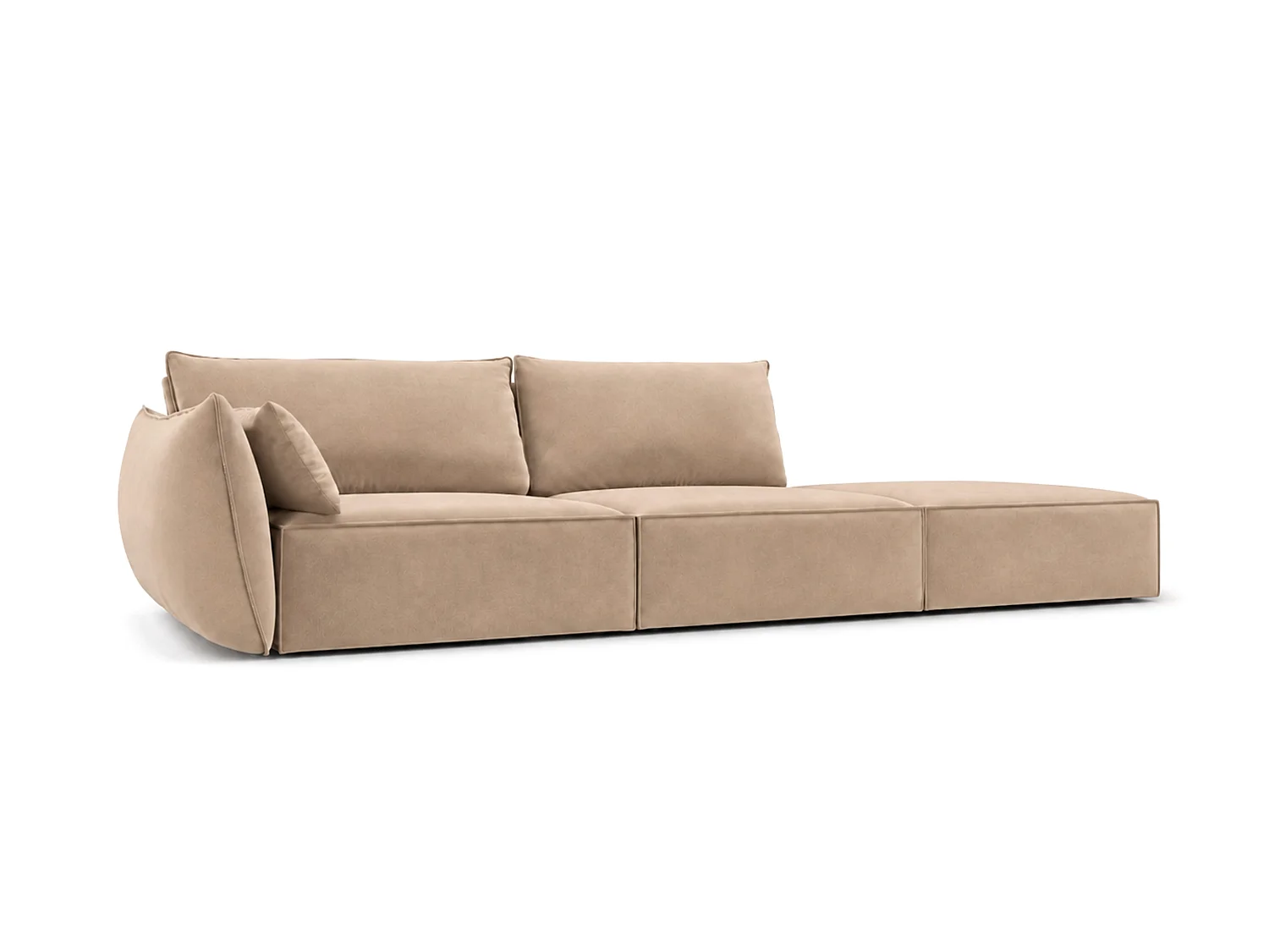 Chaise longue rechts Cookie 264 x 110 cm Manila 21 beige