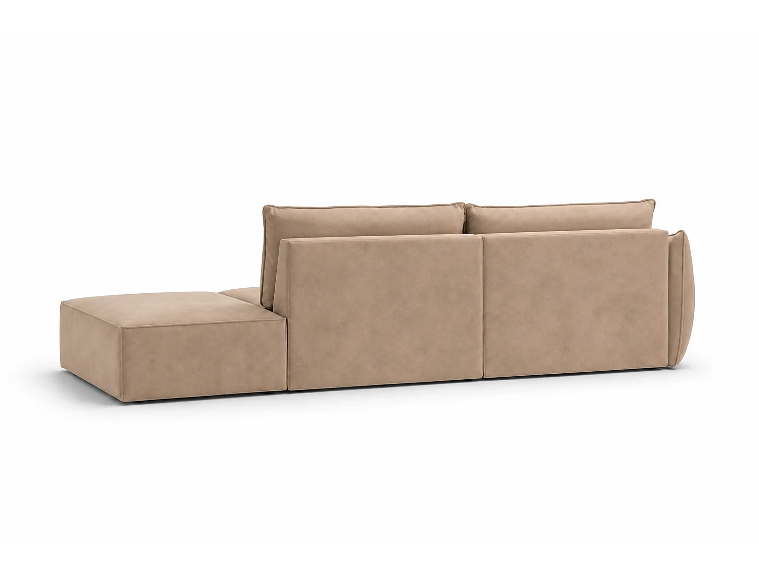 Chaise longue rechts Cookie 264 x 110 cm Manila 21 beige