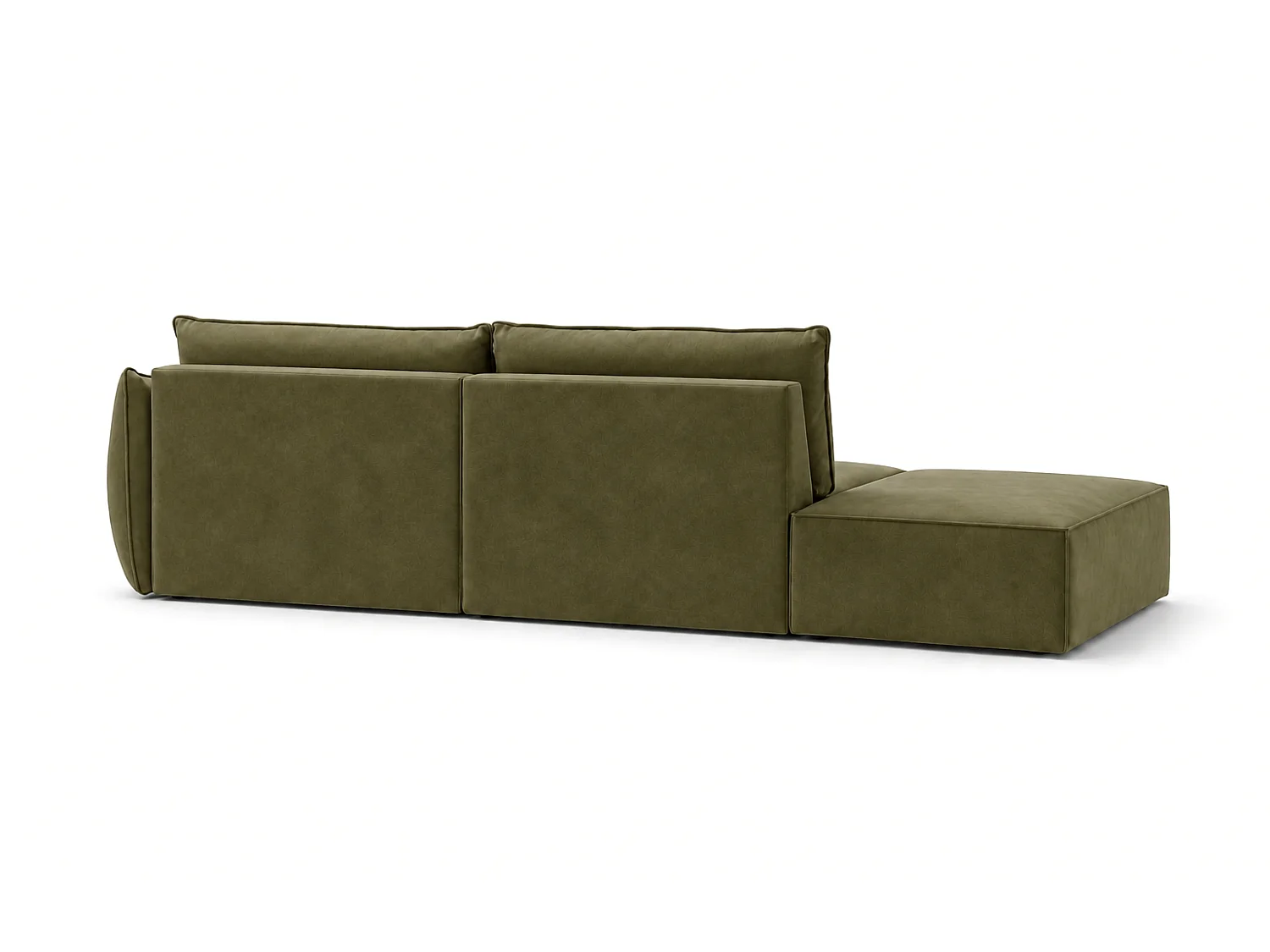 Chaise longue links Cookie 264 x 110 cm Manila 34 groen