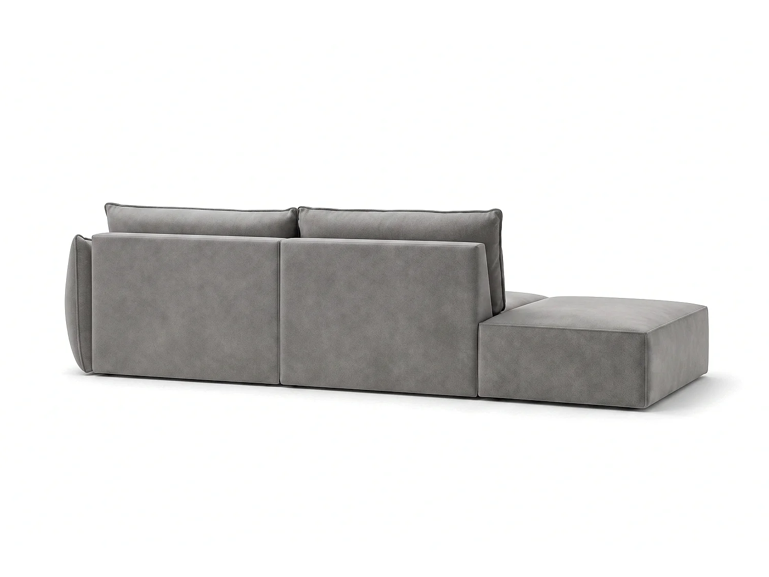 Chaise longue links Cookie 264 x 110 cm Manila 16 donkergrijs