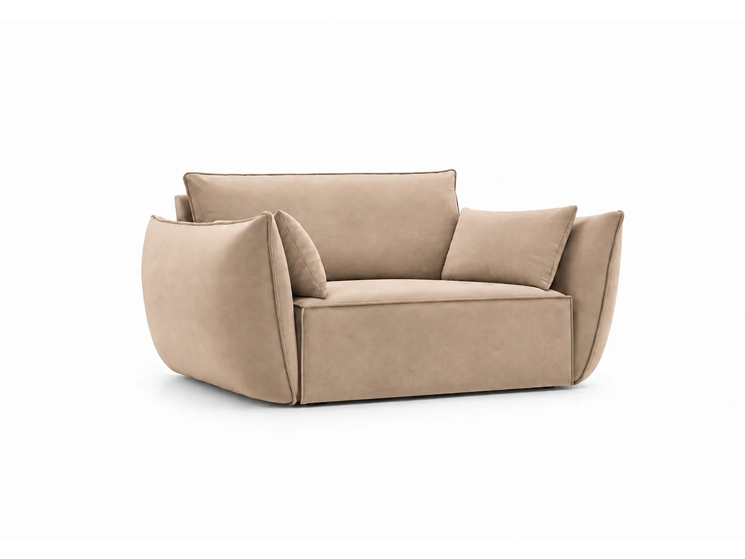 Fotel Cookie tapicerowany Manila 21 beżowy 128 cm
