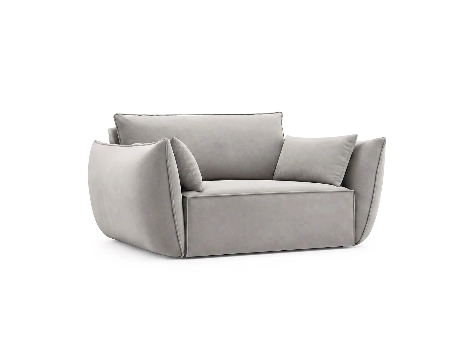 Fotel Cookie tapicerowany Manila 15 szary 128 cm