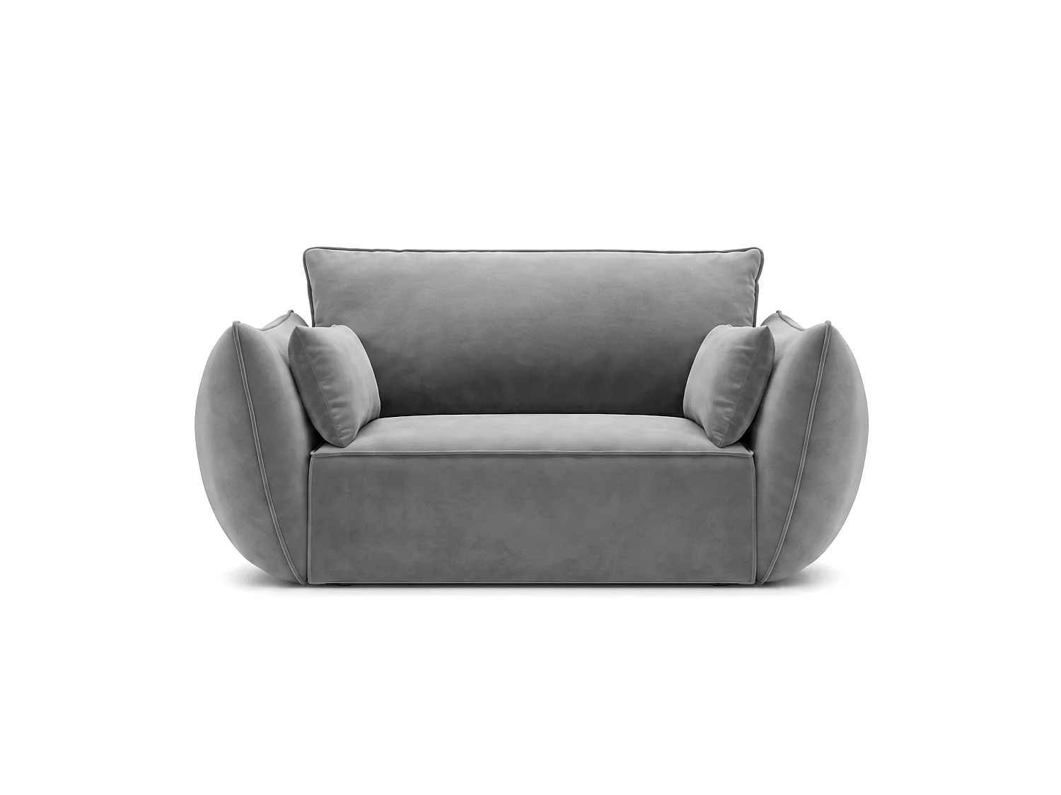 Fotel Cookie tapicerowany Manila 16 ciemny szary 128 cm