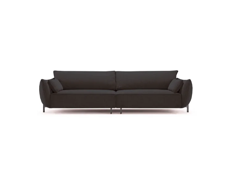 Sofa ogrodowa 4-osobowa GARDEN w tkaninie Kanaria 7031 czarna