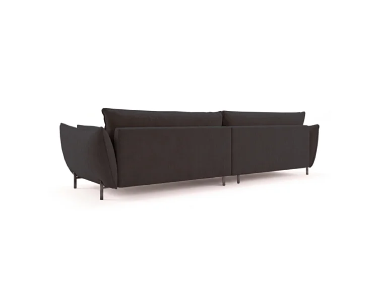 Sofa ogrodowa 4-osobowa GARDEN w tkaninie Kanaria 7031 czarna