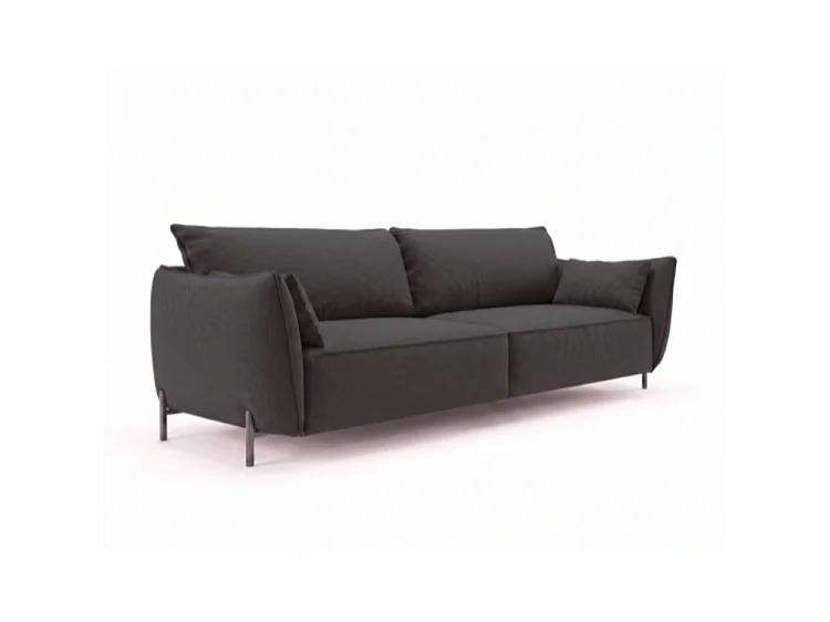 Sofa ogrodowa 3-osobowa GARDEN w tkaninie Kanaria 7031 czarna