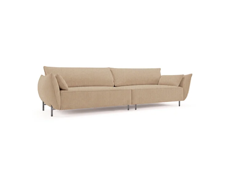 Sofa ogrodowa 4-osobowa GARDEN w tkaninie Kanaria 7005 brązowa