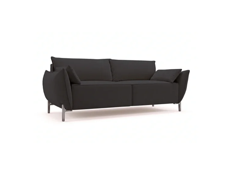 Sofa ogrodowa 2-osobowa GARDEN w tkaninie Kanaria 7031 czarna
