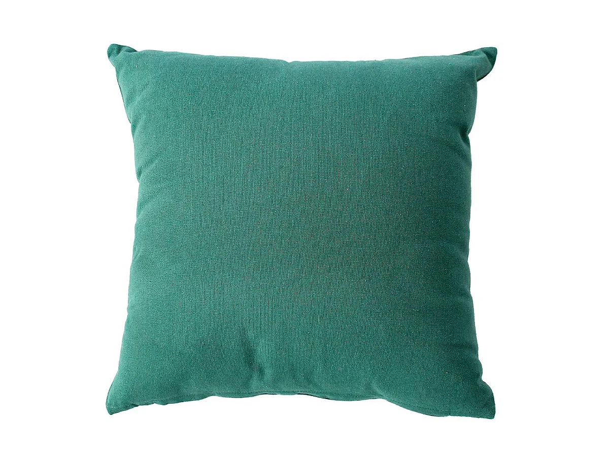 Coussin Déco Uni "Cambria" 40x40cm Vert Jade