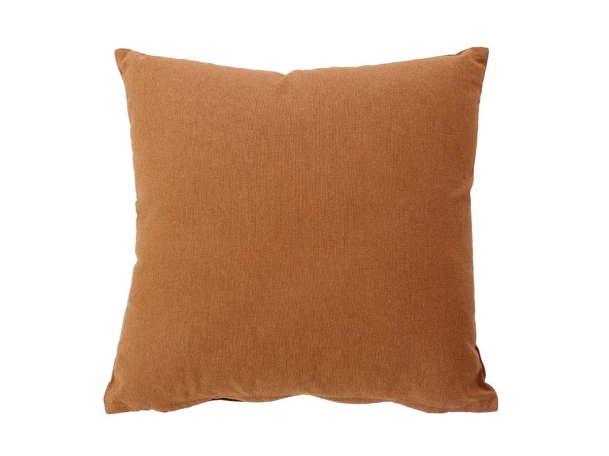 Coussin Déco Uni "Cambria" 40x40cm Marron