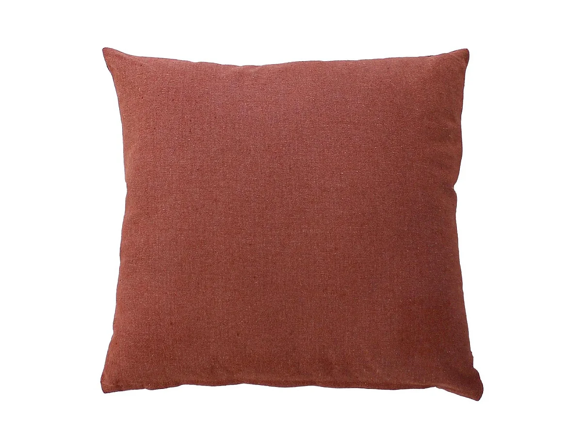 Coussin Déco Uni "Cambria" 40x40cm Terracotta