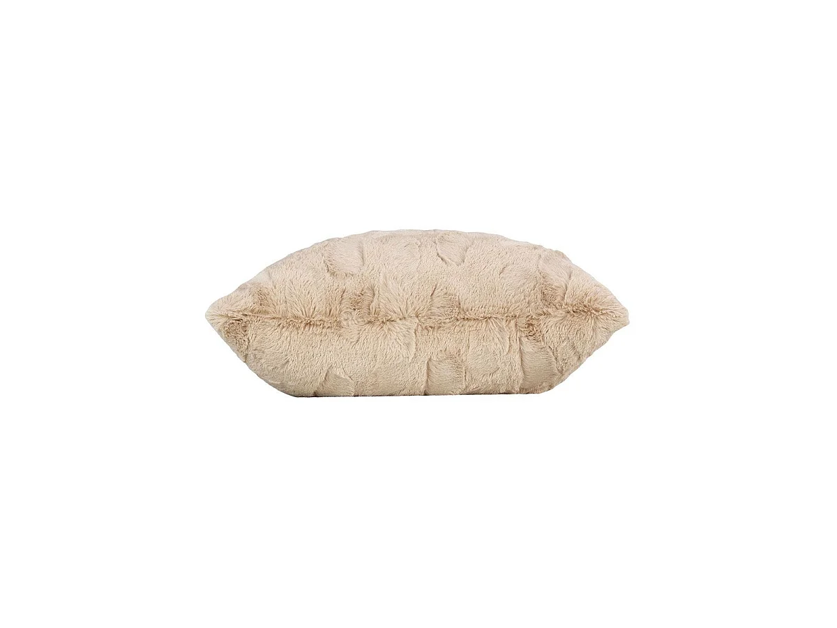 Housse de Coussin Imitation Fourrure "Foxy" 40x40cm Sable