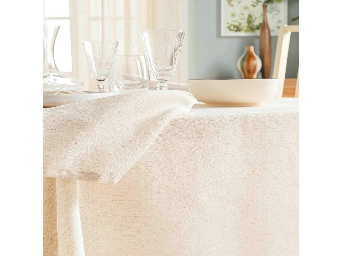 Lot de 3 Serviettes de Table "Pauline" 40x40cm Naturel