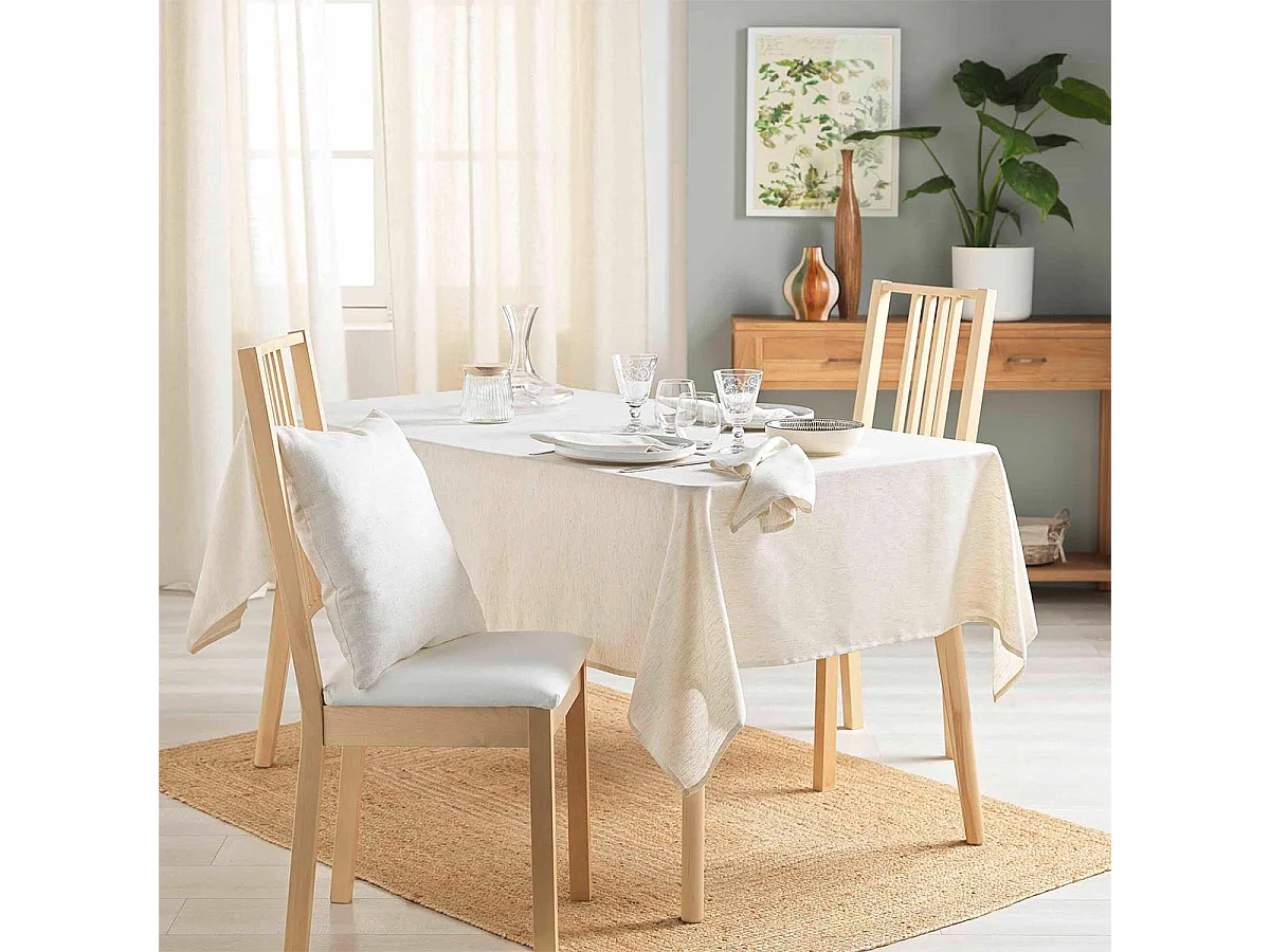 Lot de 3 Serviettes de Table "Pauline" 40x40cm Naturel