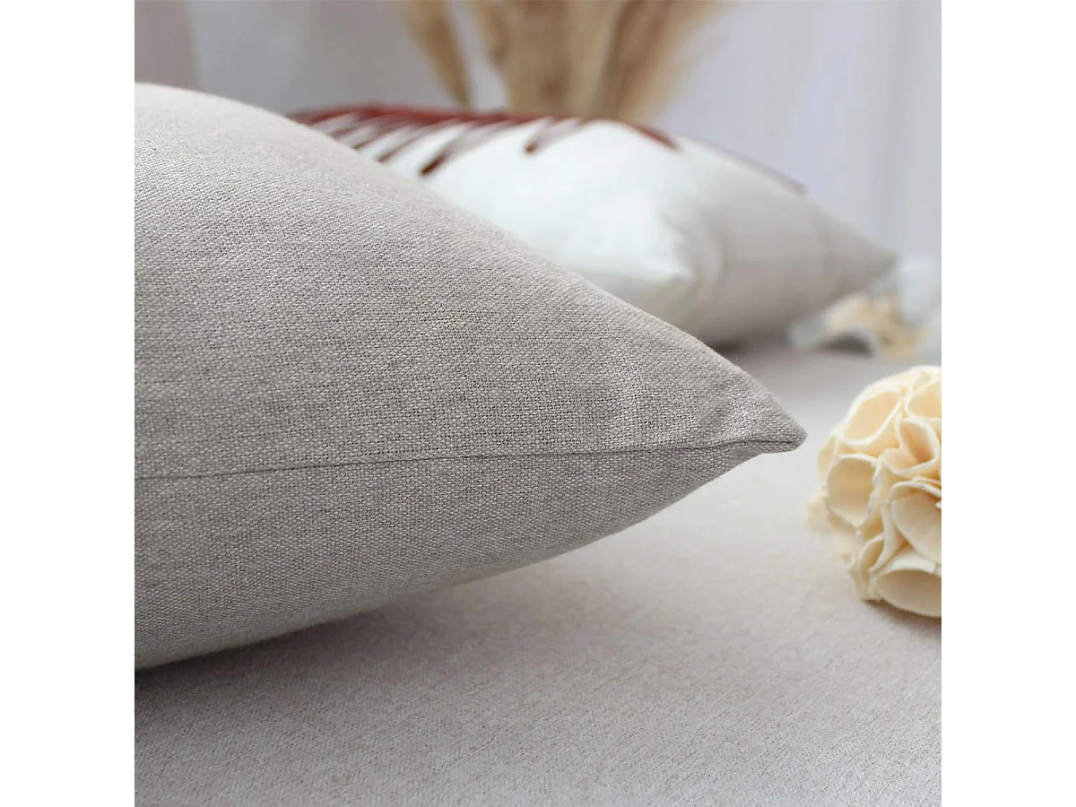 Coussin Déco Uni "Cambria" 40x40cm Lin