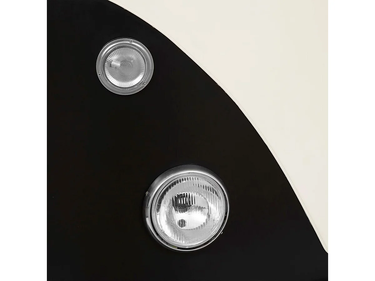 Meuble de Bar Van "Gaston" 152cm Noir & Blanc