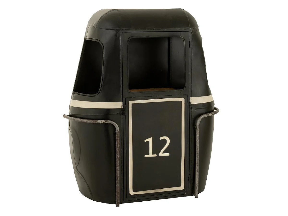 Meuble de Bar en Métal "Téléphérique" 154cm Noir