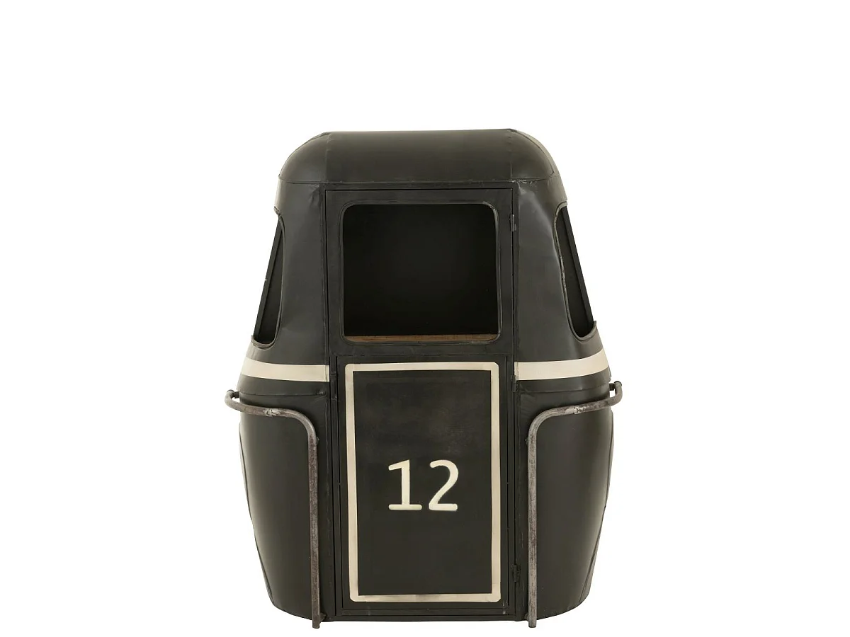 Meuble de Bar en Métal "Téléphérique" 154cm Noir