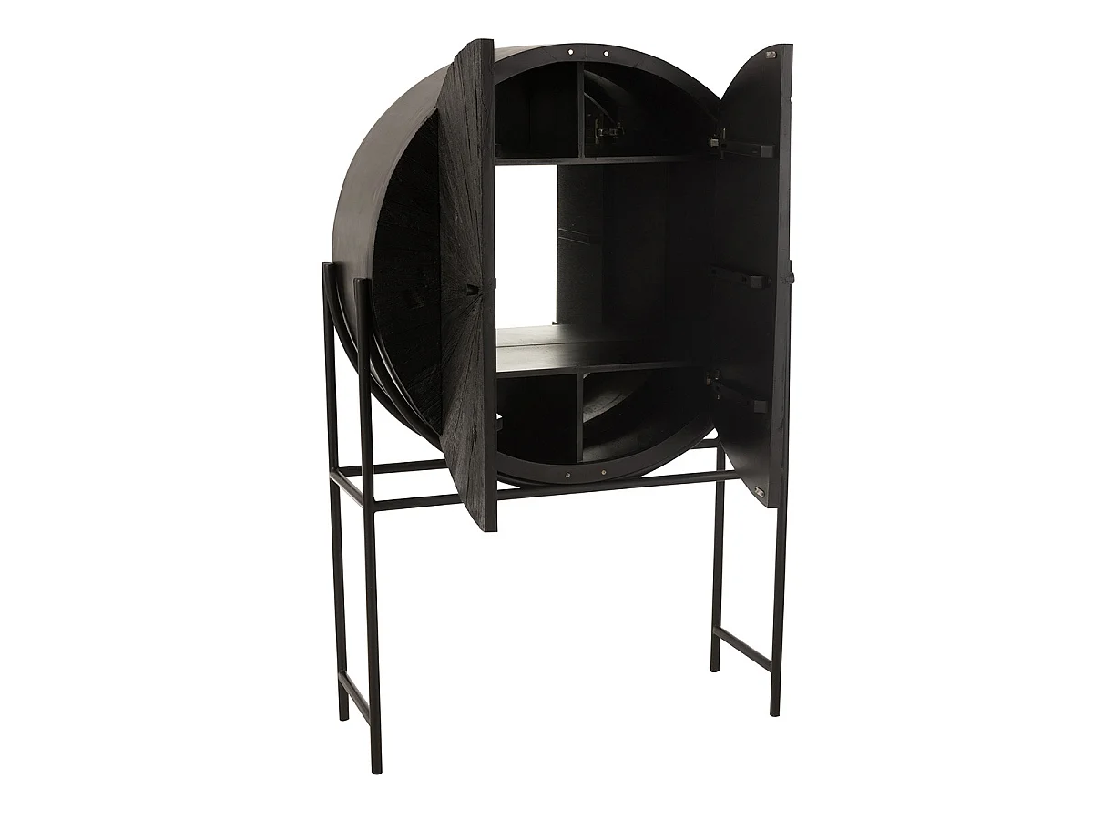 Armoire Bar en Bois "Shanil" 160cm Noir
