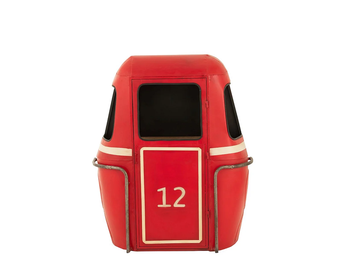Meuble de Bar en Métal "Téléphérique" 154cm Rouge