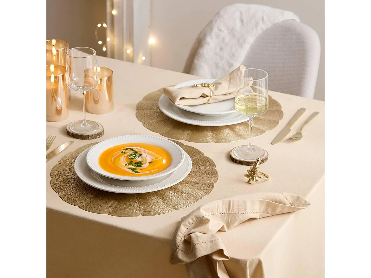 Set de Table Rond "Nest" 38cm Or