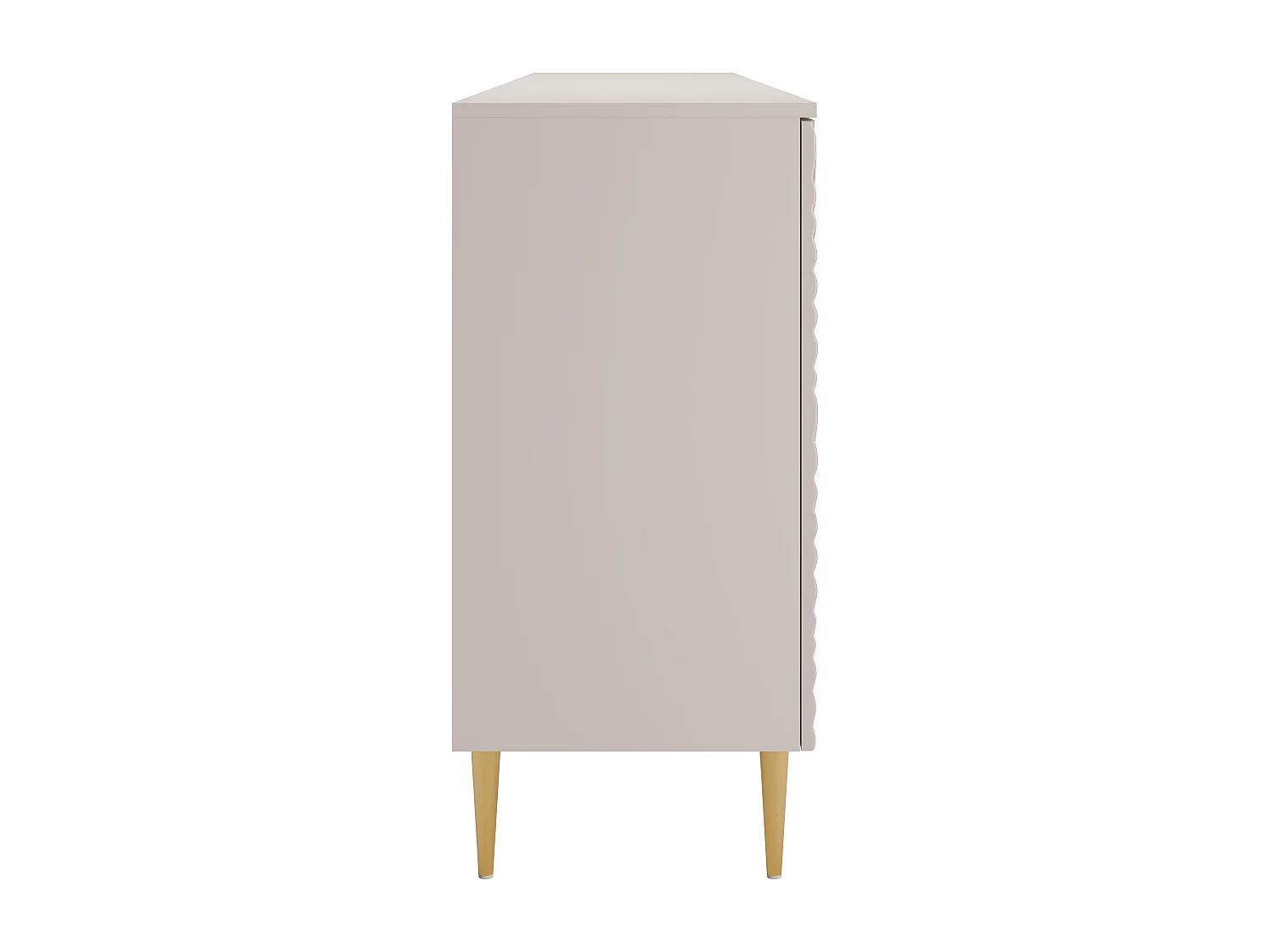 Buffet avec 4 portes - Beige et doré - RINAREL