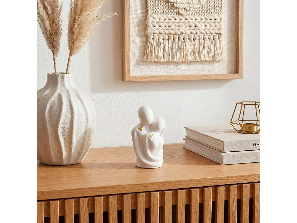 Statuette Déco "Cléry" 10cm Blanc