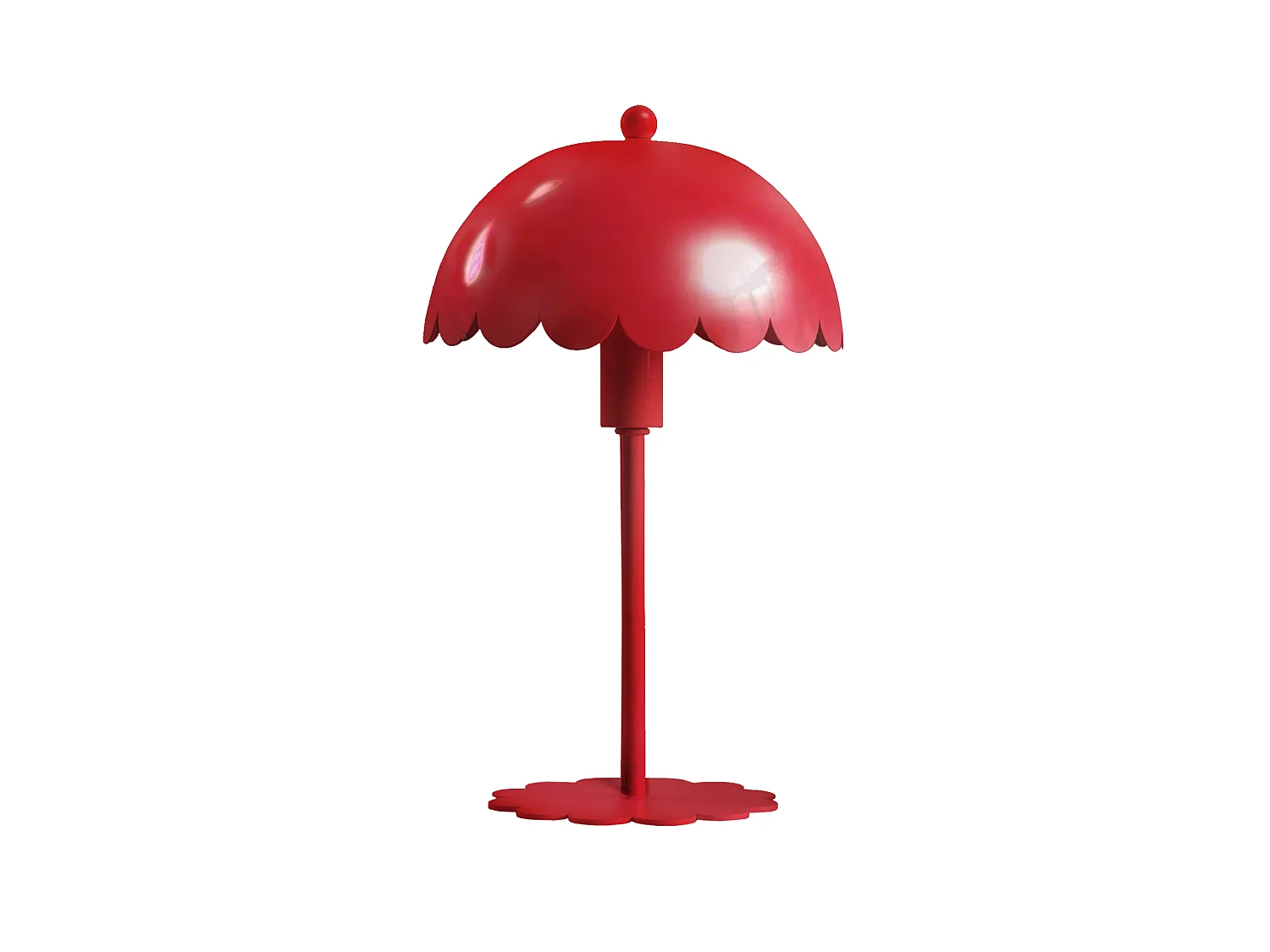 Tischlampe aus rotem Metall - Margot