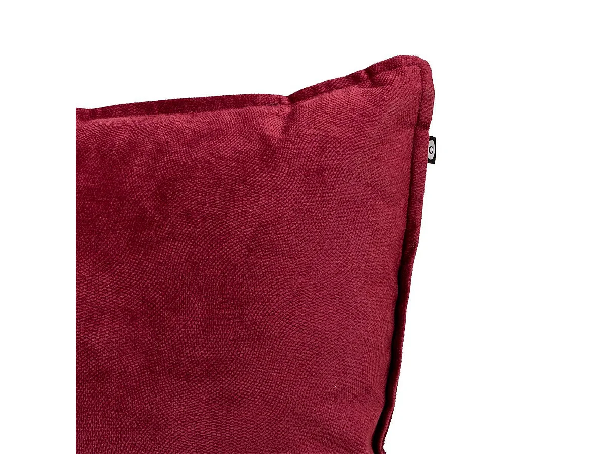 Coussin Déco Uni "Lilou" 55x55cm Rouge Grenat