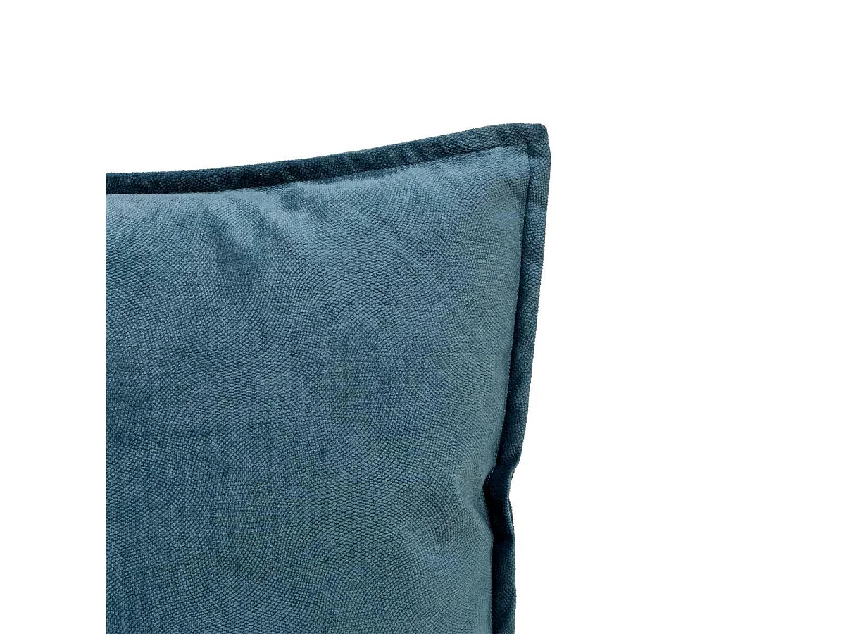 Coussin Déco Uni "Lilou" 55x55cm Bleu Égéen