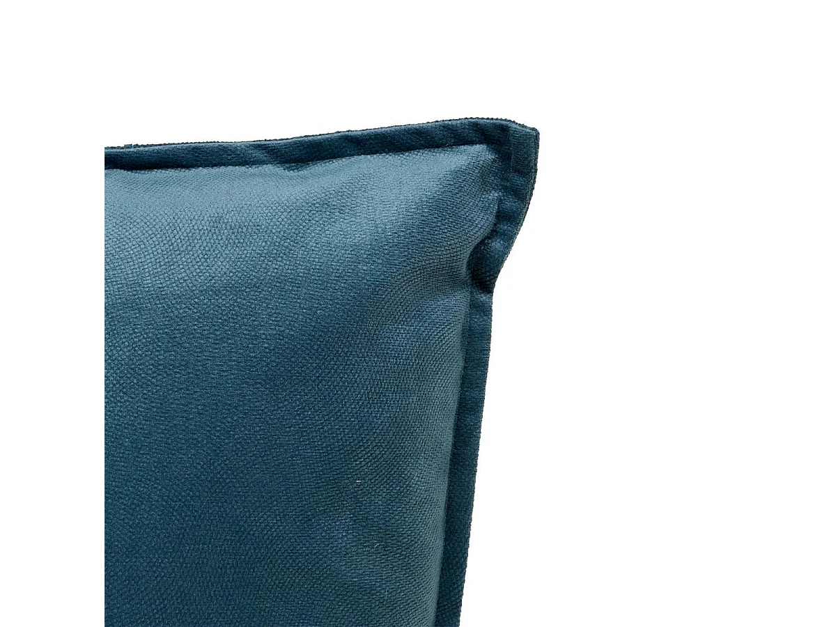 Coussin Déco Uni "Lilou" 45x45cm Bleu Égéen