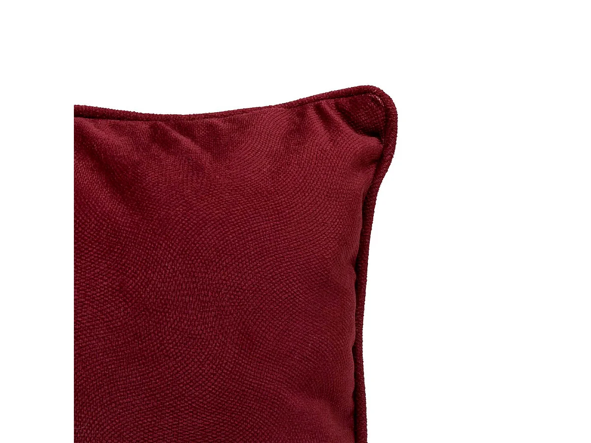 Coussin Déco Uni "Lilou" 30x50cm Rouge Grenat