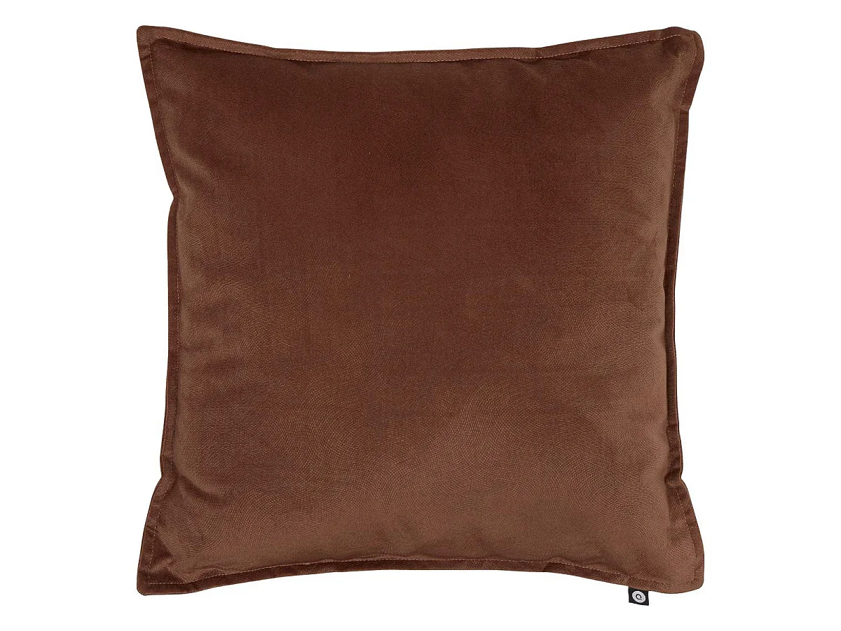 Coussin Déco Uni "Lilou" 45x45cm Marron Tonka