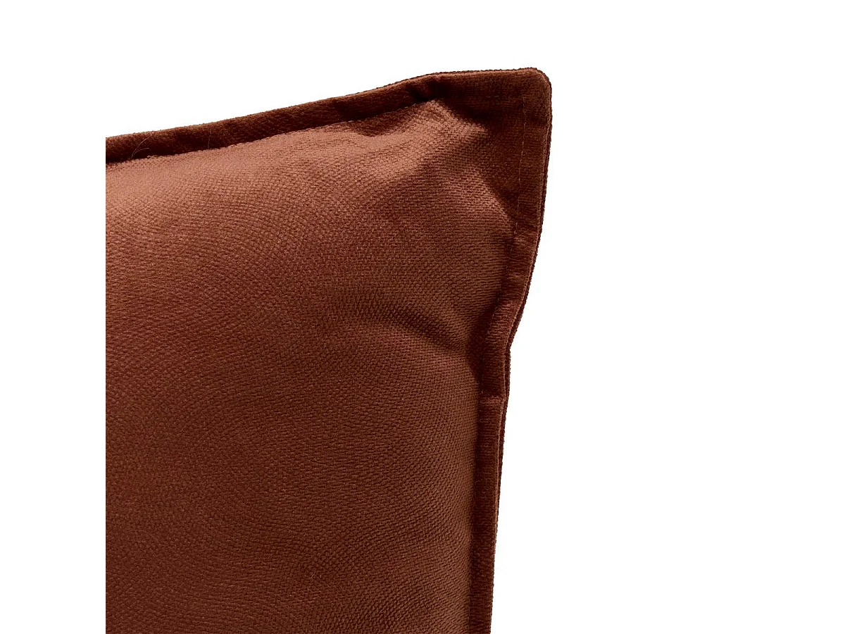 Coussin Déco Uni "Lilou" 45x45cm Marron Tonka