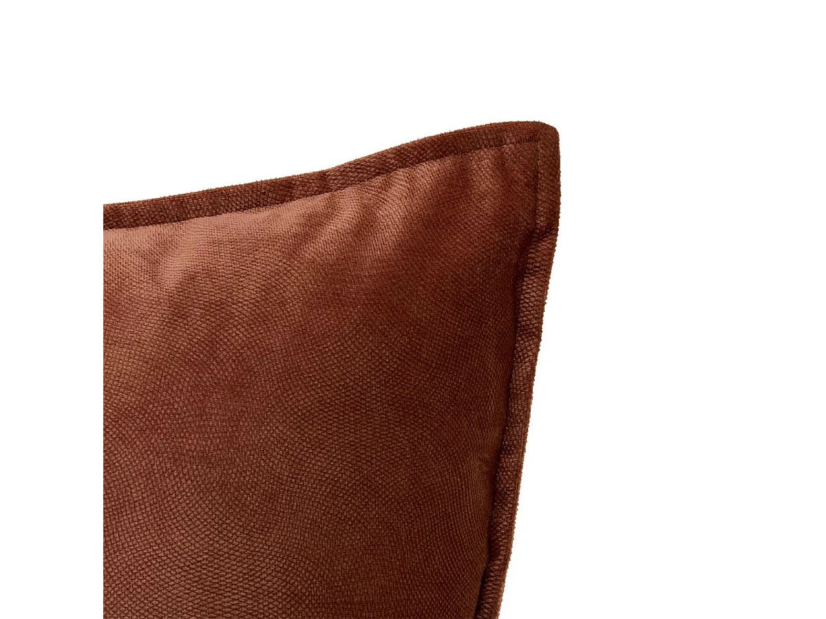 Coussin Déco Uni "Lilou" 55x55cm Marron Tonka