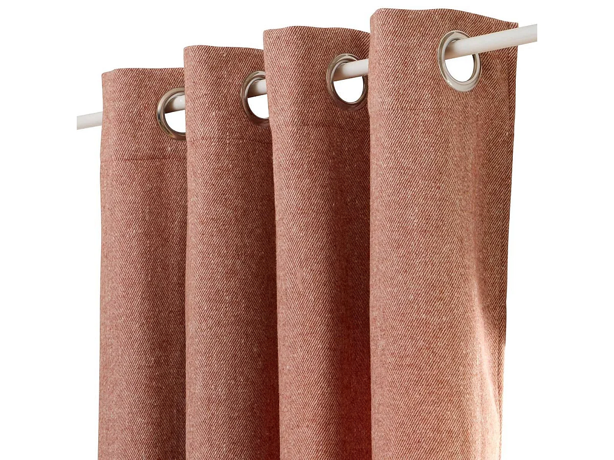 Rideau Isolant Effet Laine "Kys" 140x260cm Ambre