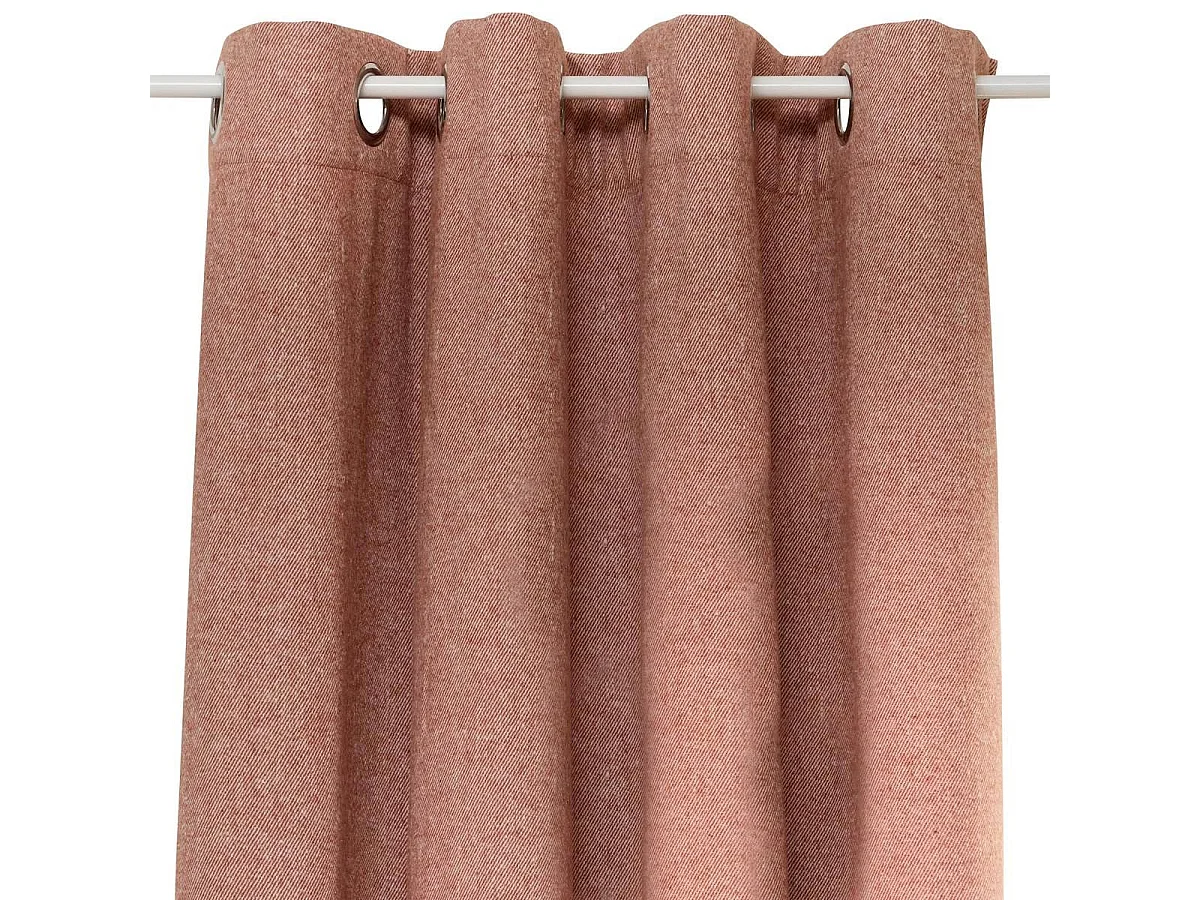 Rideau Isolant Effet Laine "Kys" 140x260cm Ambre