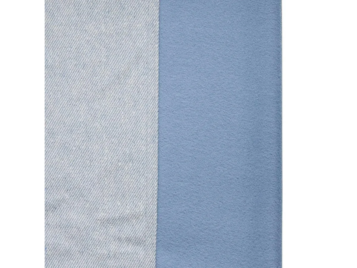 Rideau Isolant Effet Laine "Kys" 140x260cm Bleu Minéral