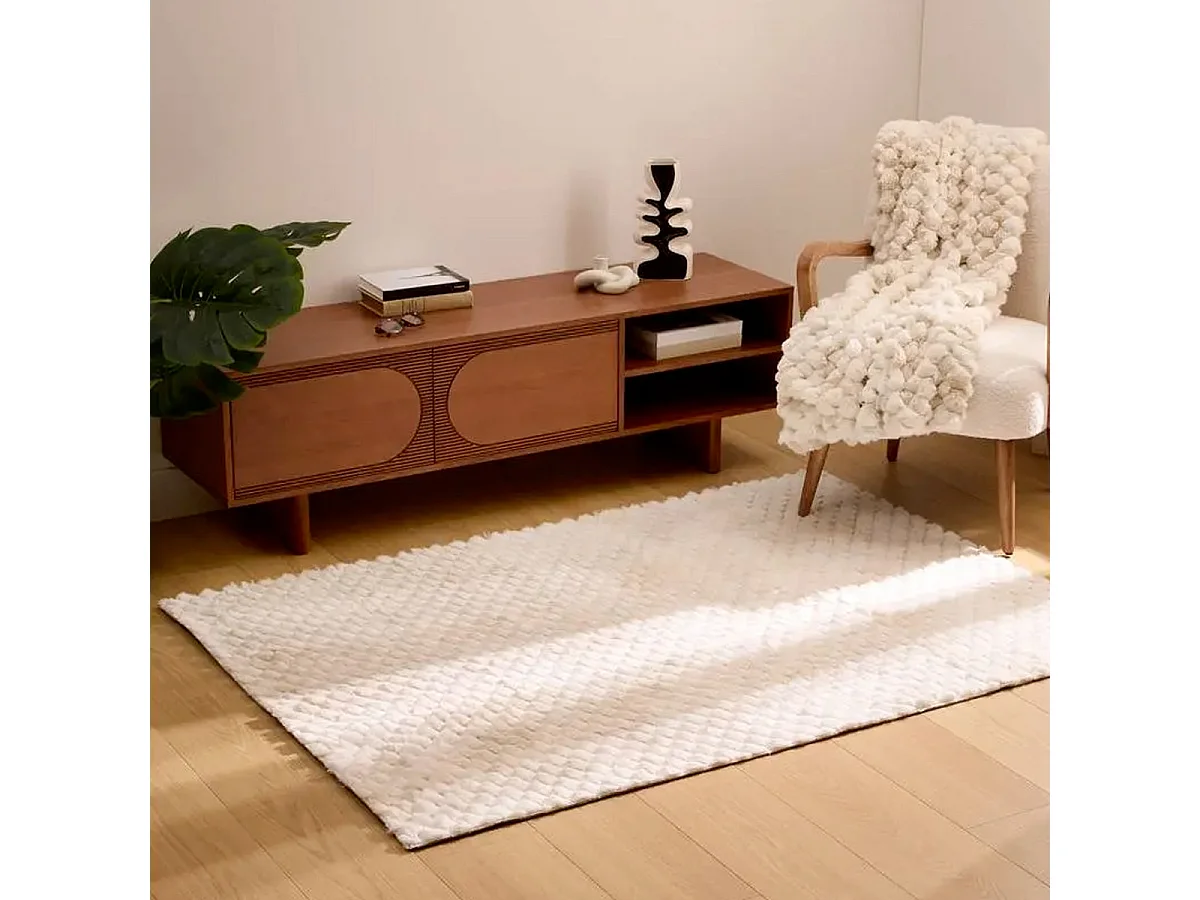 Tapis Imitation Fourrure "Adriel" 120x170cm Beige