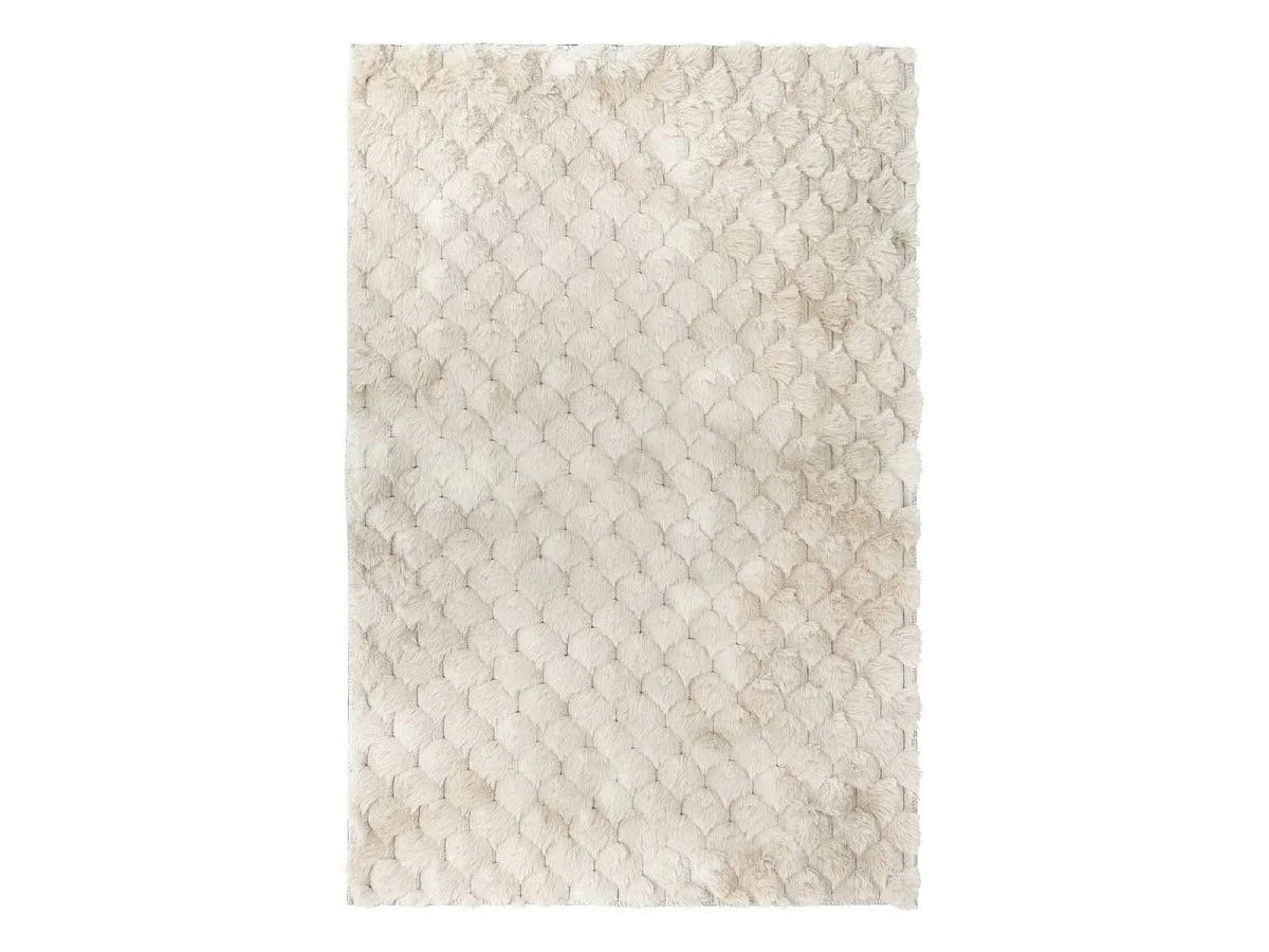 Tapis Imitation Fourrure "Adriel" 60x90cm Beige