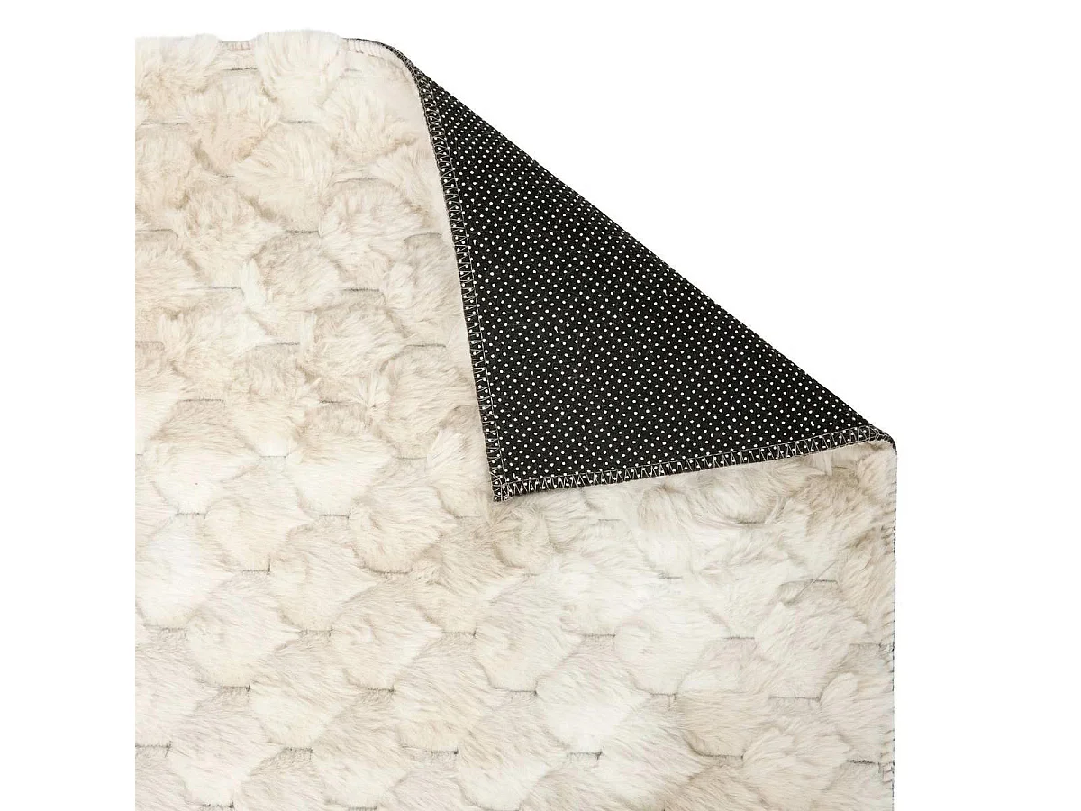 Tapis Imitation Fourrure "Adriel" 60x90cm Beige