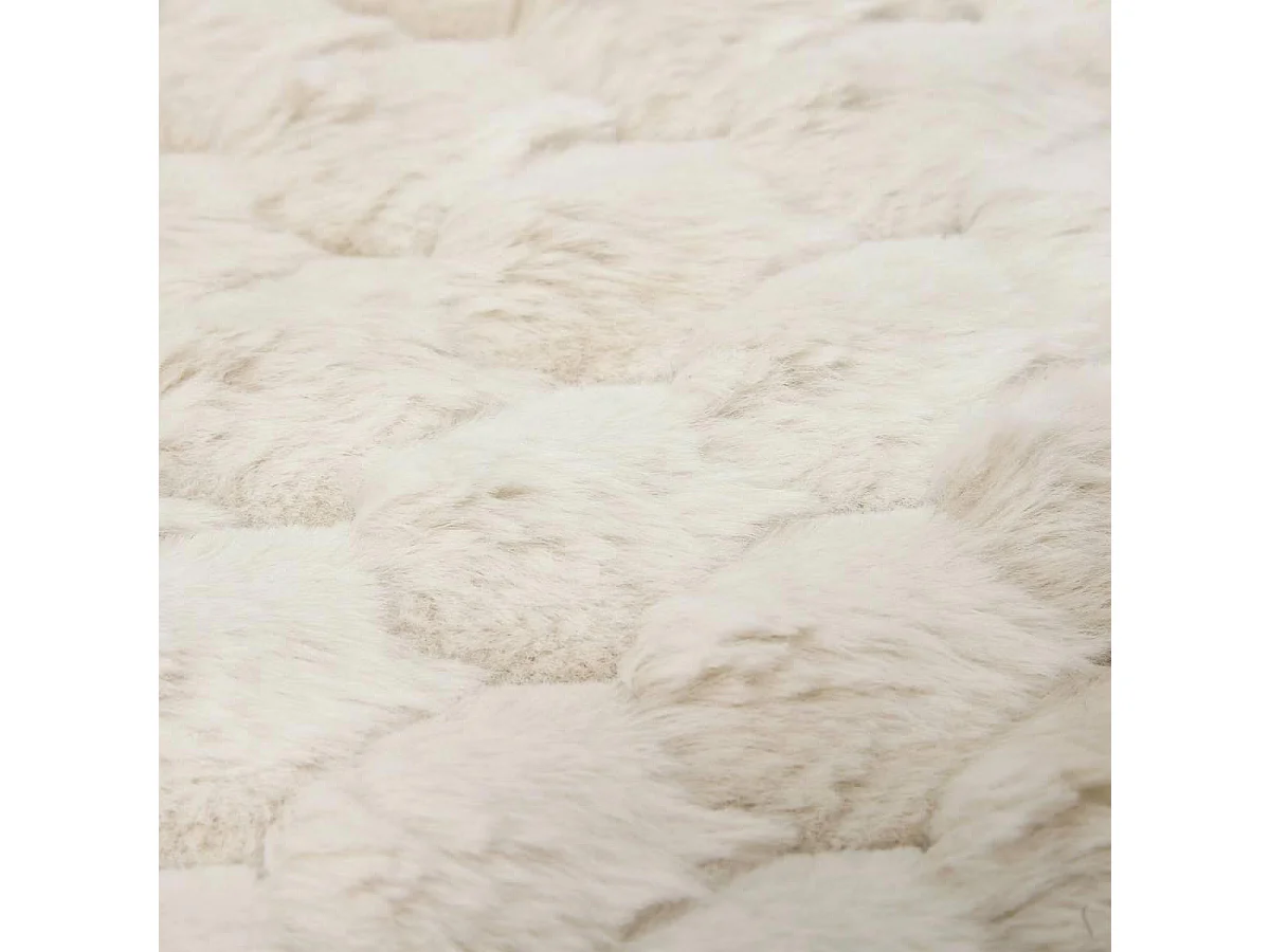 Tapis Imitation Fourrure "Adriel" 60x90cm Beige