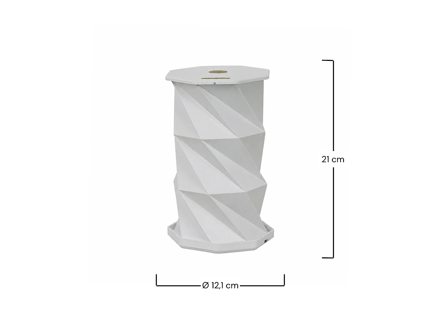 Tischlampe aus weißem Papier - Kami